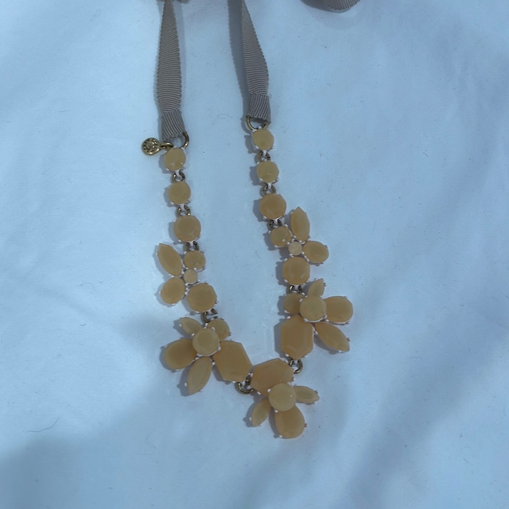 SALE Jcrew tan ribbon tie Necklace